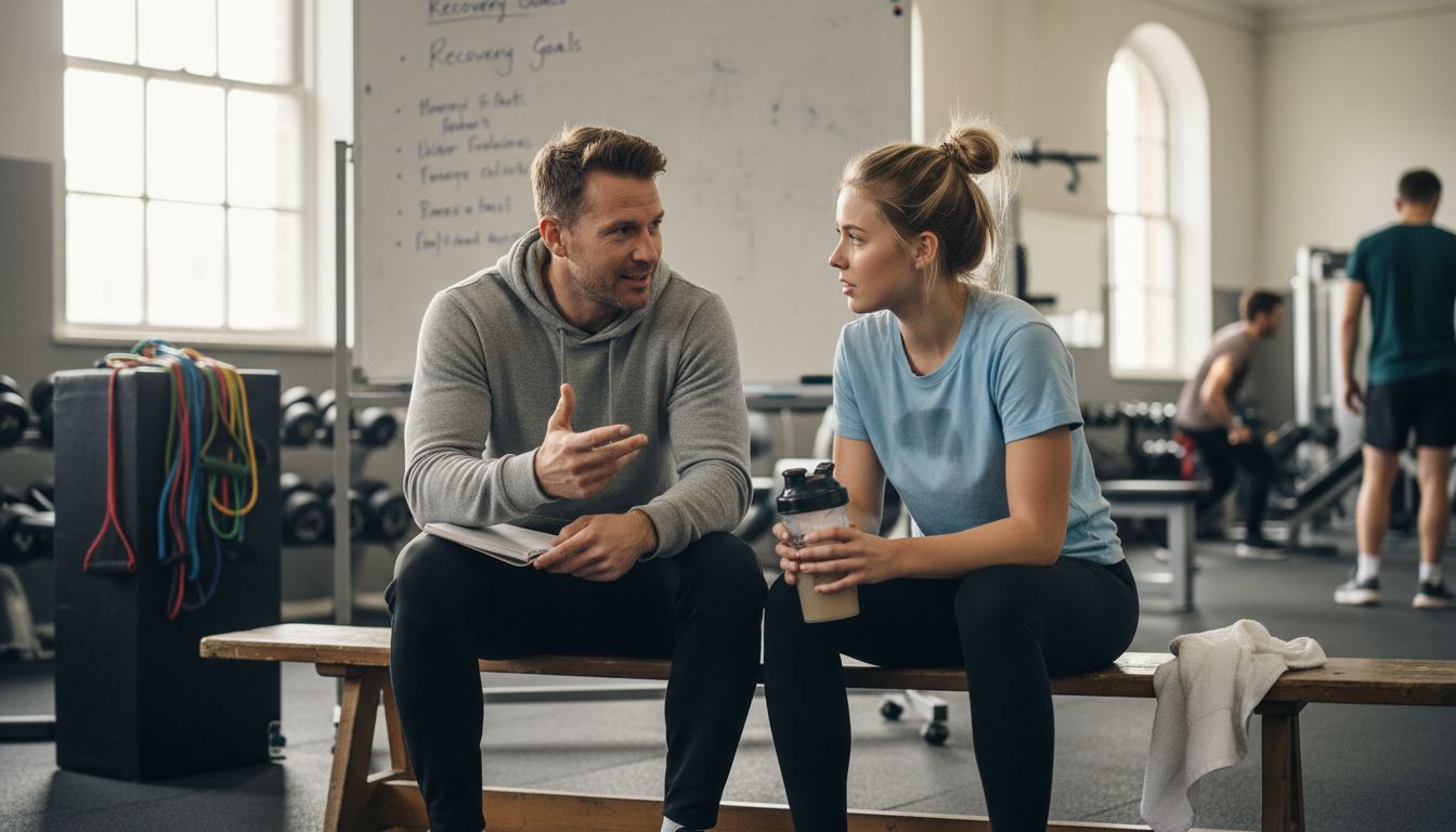 Fitness coach advising on collagen intake