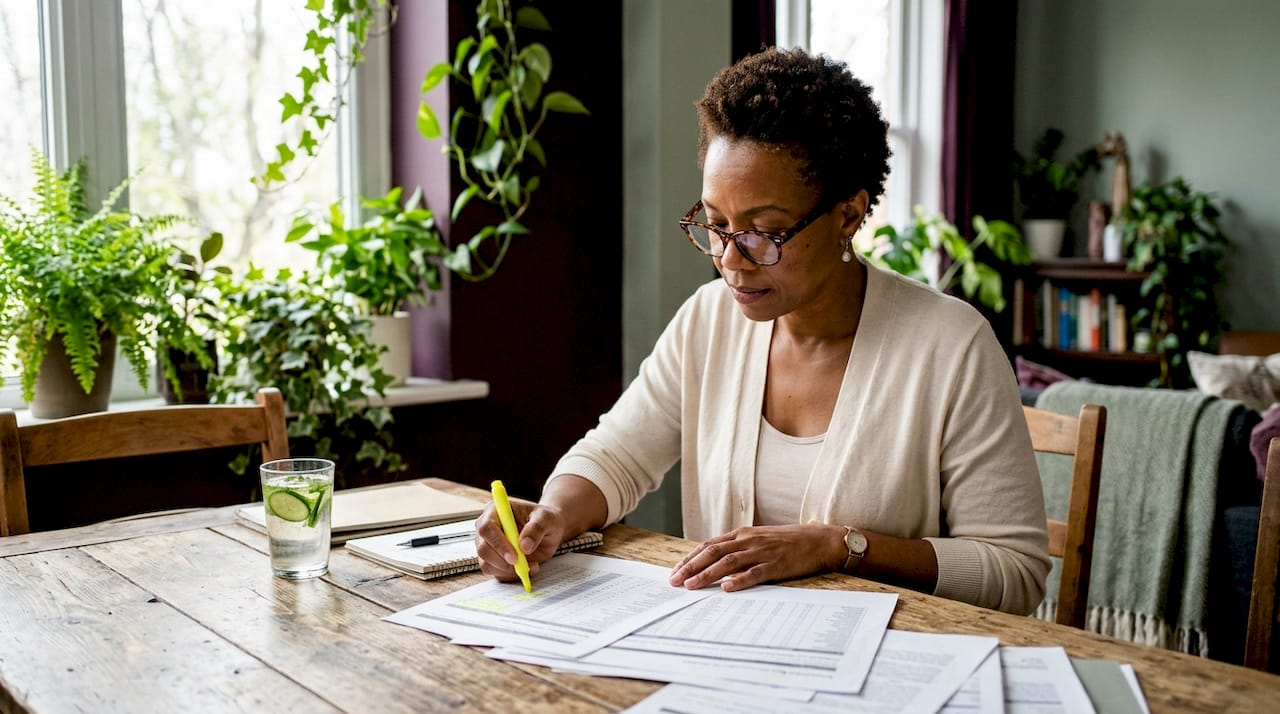 Nutritionist reviewing supplement dosing charts